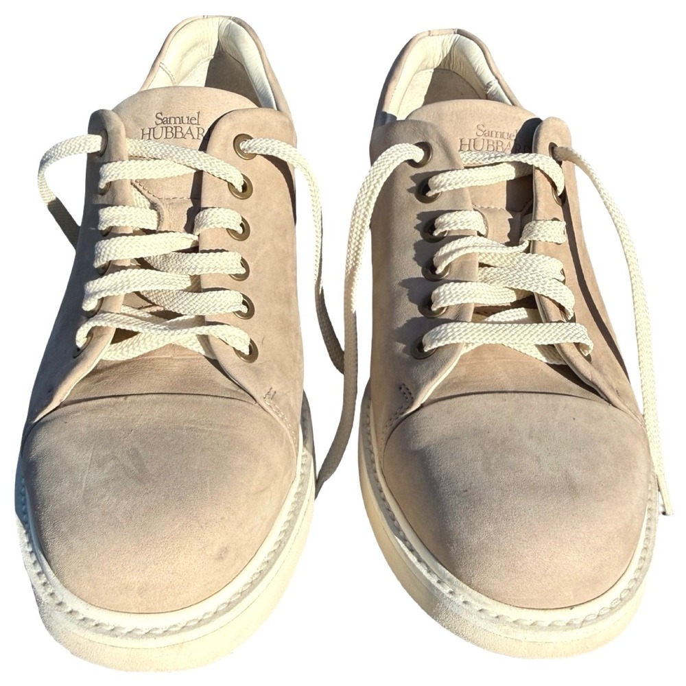 Samuel Hubbard Fast 9 Tan Taupe Leather Lace Up Sneaker Vibram Portugal Comfort